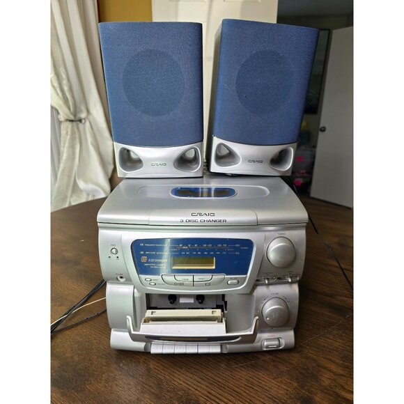 Craig CM4371 AM/FM Stereo Cassette Player 3 CD Changer Read - tested! Works! - Picture 9 of 16